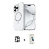 MARSİLYAN™- iPhone 16 Pro Max Kılıf Kıvılcım Form Prime - Şeffaf Pasifik Cam Ekran Koruyucu + PVD Metal Kamera Lens - GS