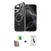 MARSİLYAN™- iPhone 16 Pro Max Kılıf Kıvılcım Form Prime - Şeffaf Pasifik Cam Ekran Koruyucu + Raze Metal Kamera Lens - CLTM