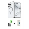 MARSİLYAN™- iPhone 16 Pro Max Kılıf Kıvılcım Form Prime - Şeffaf Pasifik Cam Ekran Koruyucu + Raze Metal Kamera Lens - SH