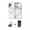 MARSİLYAN™- iPhone 16 Pro Max Kılıf Kıvılcım Form Prime - Siyah 360 Mat Full Body Arka Koruyucu + Bilvis Titan Kamera Lens - SH