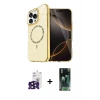 MARSİLYAN™- iPhone 16 Pro Max Kılıf Kıvılcım Form Prime - Siyah 360 Mat Full Body Arka Koruyucu + Bilvis Titan Kamera Lens - SH
