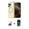 MARSİLYAN™- iPhone 16 Pro Max Kılıf Kıvılcım Form Prime - Siyah 360 Mat Full Body Arka Koruyucu + Bilvis Titan Kamera Lens - TMGI