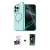 MARSİLYAN™- iPhone 16 Pro Max Kılıf Kıvılcım Form Prime - Siyah 360 Mat Full Body Arka Koruyucu + Bilvis Titan Kamera Lens - SH