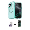 MARSİLYAN™- iPhone 16 Pro Max Kılıf Kıvılcım Form Prime - Siyah 360 Mat Full Body Arka Koruyucu + Bilvis Titan Kamera Lens - TMGI