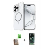 MARSİLYAN™- iPhone 16 Pro Max Kılıf Kıvılcım Form Prime - Siyah 360 Mat Full Body Arka Koruyucu + Çöl Titanyum Raze Metal Kamera Lens