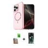 MARSİLYAN™- iPhone 16 Pro Max Kılıf Kıvılcım Form Prime - Siyah 360 Mat Full Body Arka Koruyucu + Çöl Titanyum Raze Metal Kamera Lens