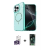 MARSİLYAN™- iPhone 16 Pro Max Kılıf Kıvılcım Form Prime - Siyah 360 Mat Full Body Arka Koruyucu + Bilvis Titan Kamera Lens - GS