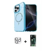 MARSİLYAN™- iPhone 16 Pro Max Kılıf Kıvılcım Form Prime - Siyah 360 Mat Full Body Arka Koruyucu + Pers Alüminyum Kamera Lens - GS