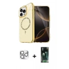 MARSİLYAN™- iPhone 16 Pro Max Kılıf Kıvılcım Form Prime - Siyah 360 Mat Full Body Arka Koruyucu + Pers Alüminyum Kamera Lens - GS