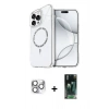 MARSİLYAN™- iPhone 16 Pro Max Kılıf Kıvılcım Form Prime - Siyah 360 Mat Full Body Arka Koruyucu + Pers Alüminyum Kamera Lens - GS