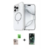 MARSİLYAN™- iPhone 16 Pro Max Kılıf Kıvılcım Form Prime - Siyah 360 Mat Full Body Arka Koruyucu + Raze Metal Kamera Lens - NLGY