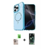 MARSİLYAN™- iPhone 16 Pro Max Kılıf Kıvılcım Form Prime - Siyah 360 Mat Full Body Arka Koruyucu + Raze Metal Kamera Lens - NLGY