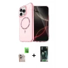MARSİLYAN™- iPhone 16 Pro Max Kılıf Kıvılcım Form Prime - Siyah 360 Mat Full Body Arka Koruyucu + Raze Metal Kamera Lens - NLGY