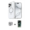 MARSİLYAN™- iPhone 16 Pro Max Kılıf Kıvılcım Form Prime - Siyah 360 Mat Full Body Arka Koruyucu + Pers Alüminyum Kamera Lens - GI