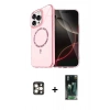 MARSİLYAN™- iPhone 16 Pro Max Kılıf Kıvılcım Form Prime - Siyah 360 Mat Full Body Arka Koruyucu + PVD Metal Kamera Lens - GD
