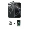MARSİLYAN™- iPhone 16 Pro Max Kılıf Kıvılcım Form Prime - Siyah 360 Mat Full Body Arka Koruyucu + PVD Metal Kamera Lens - GS