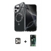 MARSİLYAN™- iPhone 16 Pro Max Kılıf Kıvılcım Form Prime - Siyah 360 Mat Full Body Arka Koruyucu + PVD Metal Kamera Lens - GD