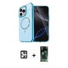 MARSİLYAN™- iPhone 16 Pro Max Kılıf Kıvılcım Form Prime - Siyah 360 Mat Full Body Arka Koruyucu + PVD Metal Kamera Lens - GS
