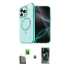 MARSİLYAN™- iPhone 16 Pro Max Kılıf Kıvılcım Form Prime - Siyah 360 Mat Full Body Arka Koruyucu + Raze Metal Kamera Lens - SH