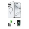MARSİLYAN™- iPhone 16 Pro Max Kılıf Kıvılcım Form Prime - Siyah 360 Mat Full Body Arka Koruyucu + Raze Metal Kamera Lens - SH