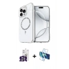 MARSİLYAN™- iPhone 16 Pro Max Kılıf Kıvılcım Form Prime - Siyah 3D Antistatik Cam Ekran Koruyucu + Bilvis Titan Kamera Lens - GS