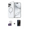 MARSİLYAN™- iPhone 16 Pro Max Kılıf Kıvılcım Form Prime - Siyah 3D Antistatik Hayalet Cam Ekran Koruyucu + Bilvis Titan Kamera Lens - GS
