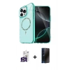 MARSİLYAN™- iPhone 16 Pro Max Kılıf Kıvılcım Form Prime - Siyah 3D Antistatik Hayalet Cam Ekran Koruyucu + Bilvis Titan Kamera Lens - TMGI