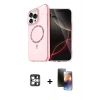 MARSİLYAN™- iPhone 16 Pro Max Kılıf Kıvılcım Form Prime - Siyah 3D Antistatik Mat Seramik Nano Ekran Koruyucu + PVD Metal Kamera Lens - GS