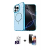 MARSİLYAN™- iPhone 16 Pro Max Kılıf Kıvılcım Form Prime - Siyah 3D Antistatik Mat Seramik Nano Ekran Koruyucu + Titanyum Gri Bilvis Titan Kamera Lens