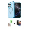 MARSİLYAN™- iPhone 16 Pro Max Kılıf Kıvılcım Form Prime - Siyah 3D Antistatik Mat Seramik Nano Ekran Koruyucu + Raze Metal Kamera Lens - NLGY