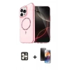 MARSİLYAN™- iPhone 16 Pro Max Kılıf Kıvılcım Form Prime - Siyah 3D Antistatik Mat Seramik Nano Ekran Koruyucu + PVD Metal Kamera Lens - GD
