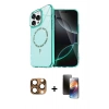MARSİLYAN™- iPhone 16 Pro Max Kılıf Kıvılcım Form Prime - Siyah 3D Antistatik Mat Seramik Nano Ekran Koruyucu + Çöl Titanyum Pers Alüminyum Kamera Lens