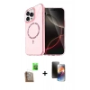 MARSİLYAN™- iPhone 16 Pro Max Kılıf Kıvılcım Form Prime - Siyah 3D Antistatik Mat Seramik Nano Ekran Koruyucu + Raze Metal Kamera Lens - CLTM