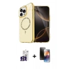 MARSİLYAN™- iPhone 16 Pro Max Kılıf Kıvılcım Form Prime - Siyah 3D Antistatik Mat Seramik Nano Ekran Koruyucu + Bilvis Titan Kamera Lens - TMGI
