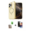 MARSİLYAN™- iPhone 16 Pro Max Kılıf Kıvılcım Form Prime - Siyah 3D Antistatik Mat Seramik Nano Ekran Koruyucu + Raze Metal Kamera Lens - CLTM