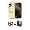 MARSİLYAN™- iPhone 16 Pro Max Kılıf Kıvılcım Form Prime - Siyah 3D Antistatik Mat Seramik Nano Ekran Koruyucu + Çöl Titanyum Pers Alüminyum Kamera Lens