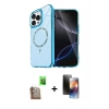 MARSİLYAN™- iPhone 16 Pro Max Kılıf Kıvılcım Form Prime - Siyah 3D Antistatik Mat Seramik Nano Ekran Koruyucu + Raze Metal Kamera Lens - CLTM