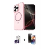 MARSİLYAN™- iPhone 16 Pro Max Kılıf Kıvılcım Form Prime - Siyah 3D Antistatik Mat Seramik Nano Ekran Koruyucu + Bilvis Titan Kamera Lens - TMGI