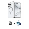 MARSİLYAN™- iPhone 16 Pro Max Kılıf Kıvılcım Form Prime - Siyah 3D Antistatik Seramik Nano Ekran Koruyucu + Siyah PVD Metal Kamera Lens