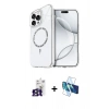 MARSİLYAN™- iPhone 16 Pro Max Kılıf Kıvılcım Form Prime - Siyah 3D Antistatik Seramik Nano Ekran Koruyucu + Bilvis Titan Kamera Lens - TMGI
