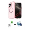 MARSİLYAN™- iPhone 16 Pro Max Kılıf Kıvılcım Form Prime - Siyah 3D Antistatik Seramik Nano Ekran Koruyucu + Raze Metal Kamera Lens - BZ
