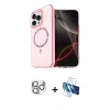 MARSİLYAN™- iPhone 16 Pro Max Kılıf Kıvılcım Form Prime - Siyah 3D Antistatik Seramik Nano Ekran Koruyucu + Pers Alüminyum Kamera Lens - GS