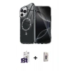 MARSİLYAN™- iPhone 16 Pro Max Kılıf Kıvılcım Form Prime - Siyah Bilvis 3D Cam Ekran Koruyucu + Bilvis Titan Kamera Lens - TMGI