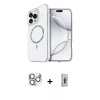 MARSİLYAN™- iPhone 16 Pro Max Kılıf Kıvılcım Form Prime - Siyah Bilvis 3D Cam Ekran Koruyucu + Pers Alüminyum Kamera Lens - GS