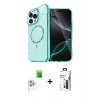 MARSİLYAN™- iPhone 16 Pro Max Kılıf Kıvılcım Form Prime - Siyah Bilvis 3X AR Hayalet Cam Ekran Koruyucu + Raze Metal Kamera Lens - BZ