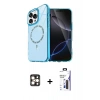 MARSİLYAN™- iPhone 16 Pro Max Kılıf Kıvılcım Form Prime - Siyah Bilvis 3X AR Hayalet Cam Ekran Koruyucu + PVD Metal Kamera Lens - GD