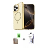 MARSİLYAN™- iPhone 16 Pro Max Kılıf Kıvılcım Form Prime - Siyah Bilvis 3X AR Hayalet Cam Ekran Koruyucu + Raze Metal Kamera Lens - CLTM