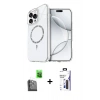 MARSİLYAN™- iPhone 16 Pro Max Kılıf Kıvılcım Form Prime - Siyah Bilvis 3X AR Hayalet Cam Ekran Koruyucu + Raze Metal Kamera Lens - SH
