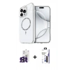 MARSİLYAN™- iPhone 16 Pro Max Kılıf Kıvılcım Form Prime - Siyah Bilvis 3X AR Hayalet Cam Ekran Koruyucu + Bilvis Titan Kamera Lens - SH