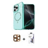 MARSİLYAN™- iPhone 16 Pro Max Kılıf Kıvılcım Form Prime - Siyah Bilvis 3X AR Hayalet Cam Ekran Koruyucu + Pers Alüminyum Kamera Lens - CLTM
